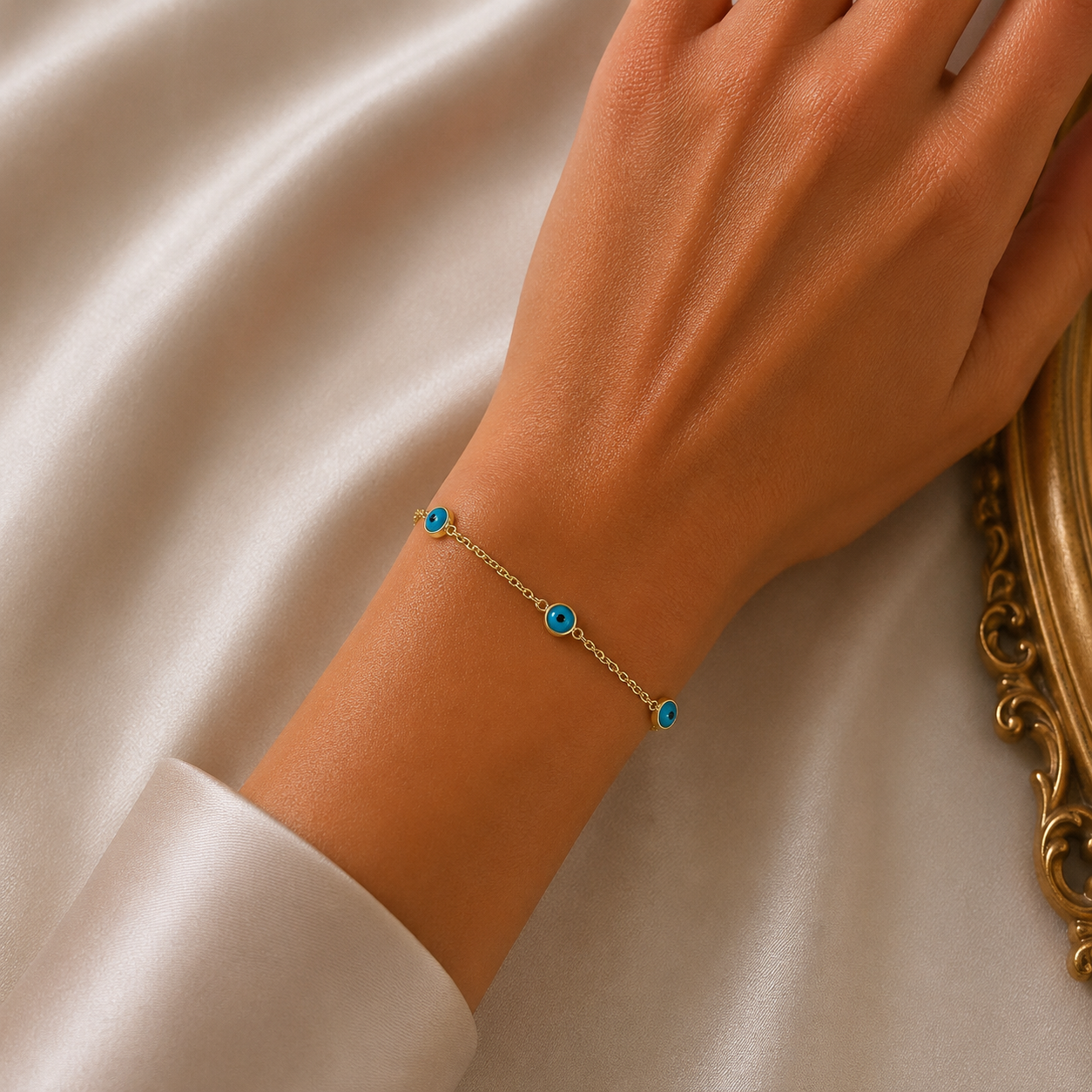 Bracelet Élégance Œil Bleu ✨
