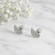 Boucles d’Oreilles Argent Cygne Élégant – Zircon Brillance Luxe