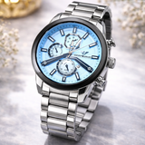 Montre Homme Chronographe Cadran Vert Émeraude – Élégance Prestige