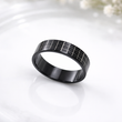 Bague Homme Noire Moderne – Design Géométrique Élégant