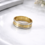 Bague Élégance Bicolore Luxe – Style Moderne & Raffiné