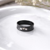 Bague Love Élégance – Acier Noir Premium