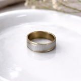 Bague Élégance Royale – Finition Or & Argent