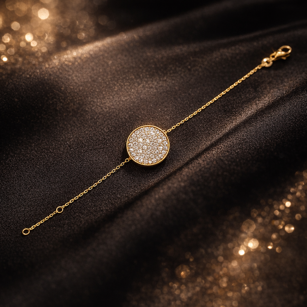 Bracelet CN Élégance Cristal – Plaqué Or 10 Ans Garantie