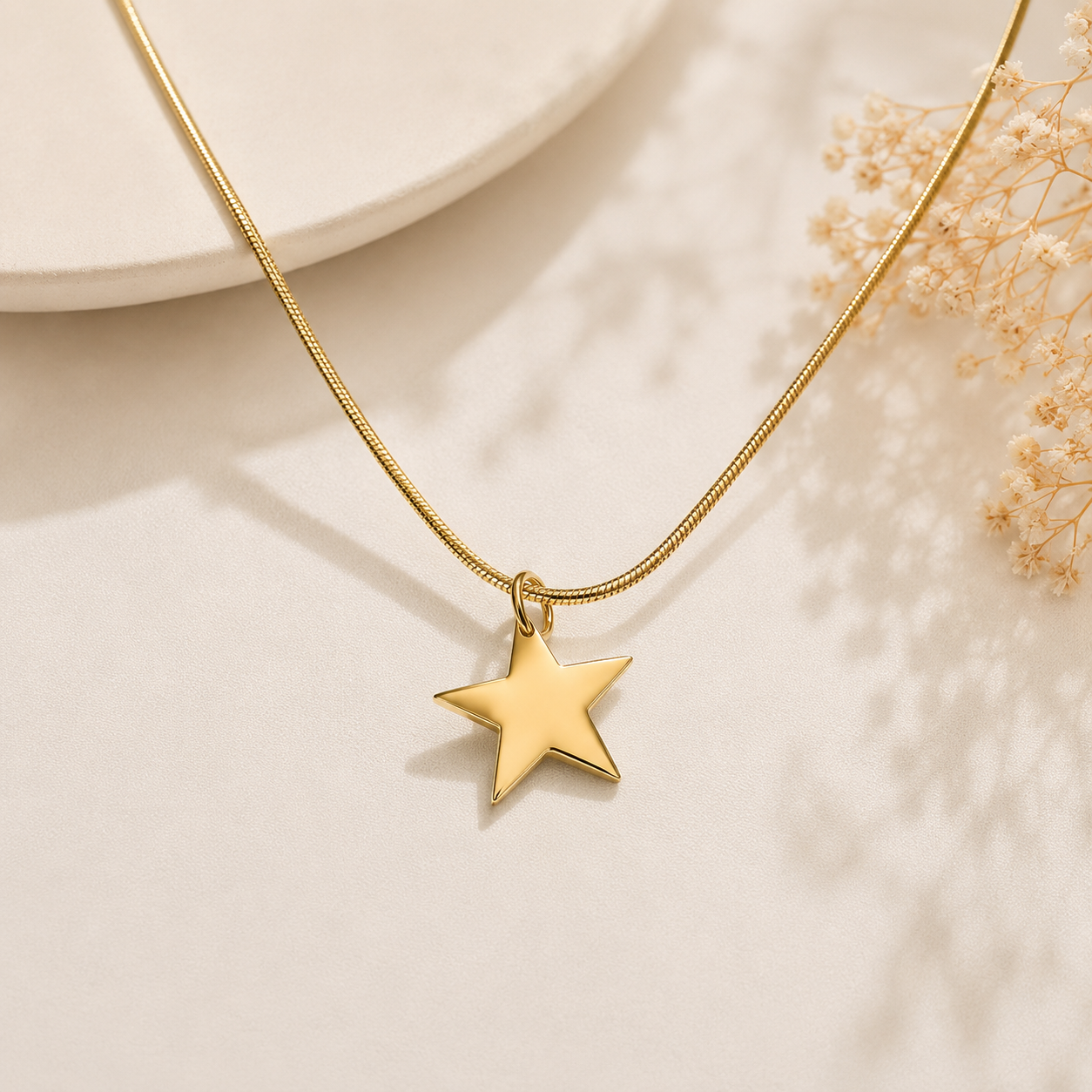 Collier Étoile Élégance – Plaqué Or CN Femme