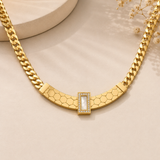 Collier Luxe Élégance en Acier Inoxydable – Blanc, Noir & Vert