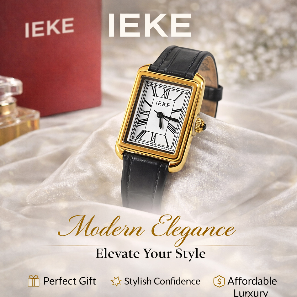 Montre Femme IEKE – Élégance Rectangulaire Classique