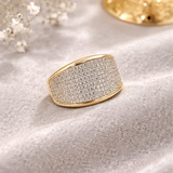 Bague Luxe Multicolore en Plaqué Or – Élégance Moderne & Éclat Raffiné