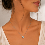 Collier CN paris 316 L ruthénium Cœur en Acier Inoxydable
