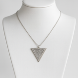 Collier Pendentif Triangle Ajouré – Fini acier inoxydable - Kunuz