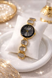 Montre Femme Dorée Élégance Cristalline – Bracelet Bijou Raffiné