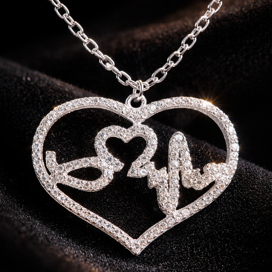 Collier “Cœur Battement d’Amour” en Argent