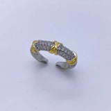 Ensemble Luxe Cristal Doré – Bracelet & Bague en Acier Inoxydable