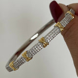 Ensemble Luxe Cristal Doré – Bracelet & Bague en Acier Inoxydable