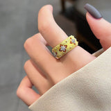 Ensemble Élégance Bicolore – Bague & Bracelet Pavé Cristaux