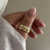 Ensemble Élégance Bicolore – Bague & Bracelet Pavé Cristaux