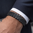 Gourmette Homme Noire en Acier Inoxydable – Bracelet Maille Large Élégant