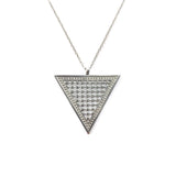 Collier Pendentif Triangle Ajouré – Fini acier inoxydable - Kunuz