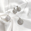 Parure élégante en argent et zircon