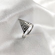 Bague en Acier Inoxydable – Design Triangle Ajourné