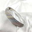 Bracelet en argent serti de pierres multicolores – Éclat et élégance