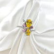 Bague en Argent – Éclat Floral Multicolore