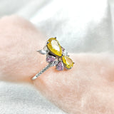 Bague en Argent – Éclat Floral Multicolore