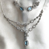 Parure Royale en Argent avec Pierres Bleues