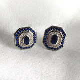 Boucles d’Oreilles “Élégance Saphir” en Argent