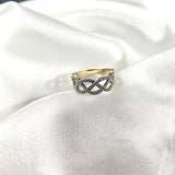 Bague “Élégance Entrelacée” en Plaqué Or
