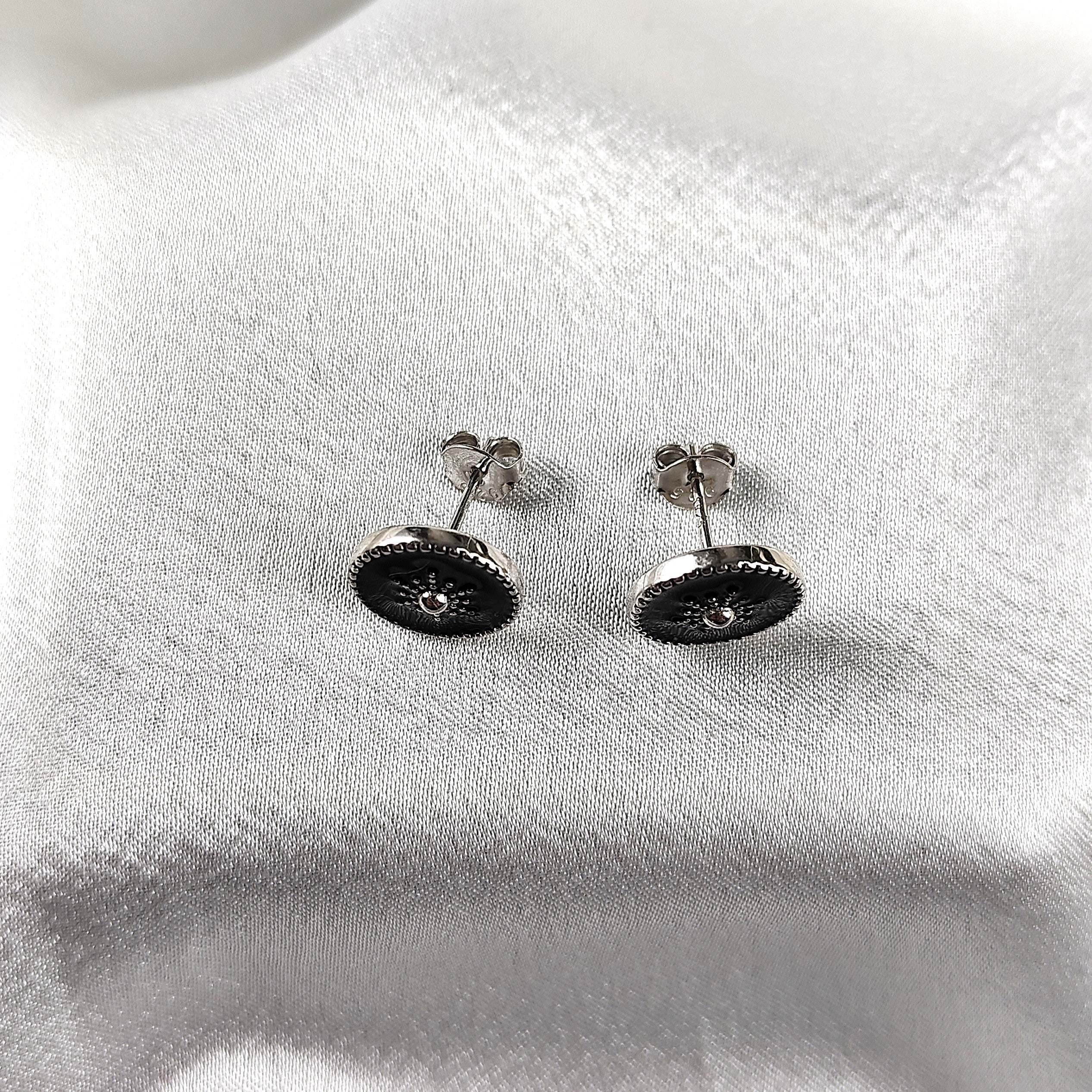 Boucles d’Oreilles “Étoile Émaillée” en Argent