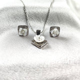Parure “Fleur de Nacre” en Argent