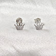 Boucles d’Oreilles Couronne en Argent 925