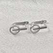 Boucles d’Oreilles Cercle & Barre en Argent 925