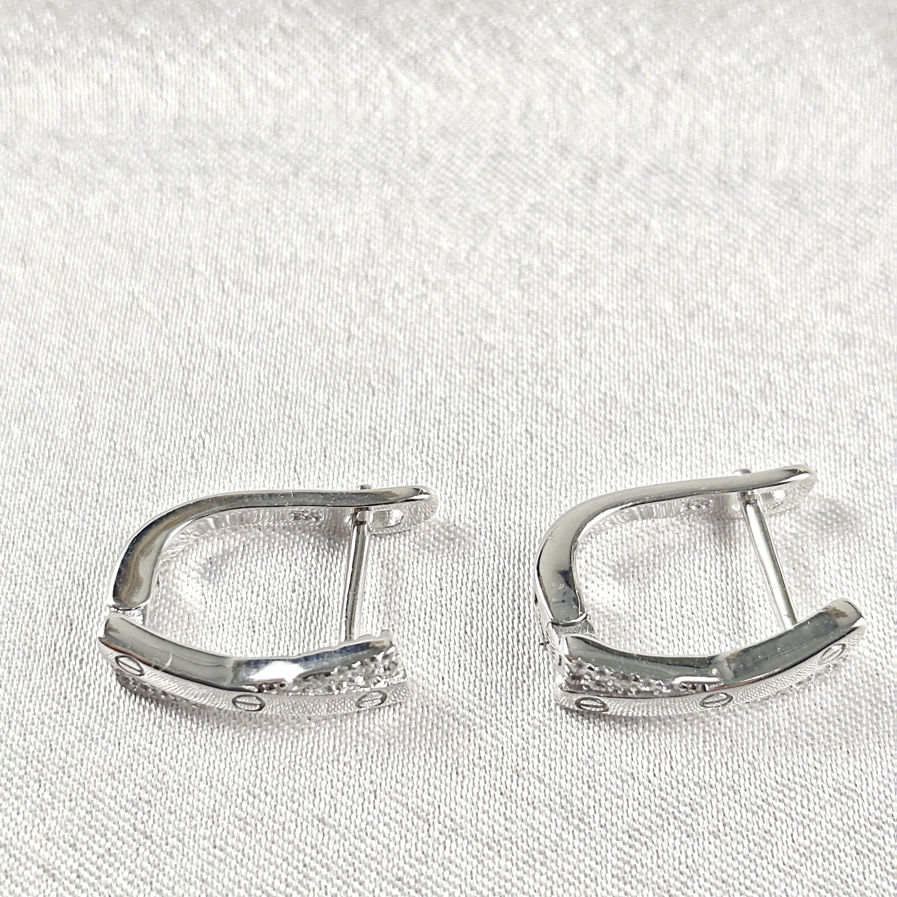 Boucles d’Oreilles Rectangulaires Chic en Argent 925