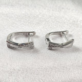 Boucles d’Oreilles Rectangulaires Chic en Argent 925