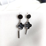 Boucles d’Oreilles Trèfle Élégant en Argent