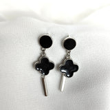 Boucles d’Oreilles Trèfle Élégant en Argent