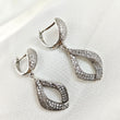 Boucles d’Oreilles Goutte Élégante en Argent 925 – Zircons Scintillants