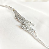 Bracelet Ailes Étincelantes en Argent 925 – Zircons Pavés