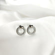 Boucles d’Oreilles Cercle Scintillant en Argent 925 – Raffinement Intemporel