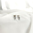 Puces Carrées Élégantes en Argent 925 avec Zircon Taille Princesse