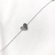 Gourmette en Argent 925 Cœur Bicolore Pavé de Zircons