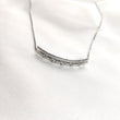 Chaîne en Argent 925 avec Barre Incrustée de Zircons