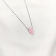 Chaîne en Argent 925 avec Pendentif Rose Étincelant