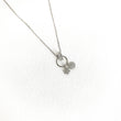 Chaîne en Argent 925 avec Pendentifs Cercle & Trèfle Zircon