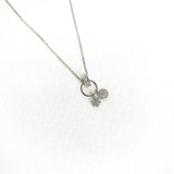 Chaîne en Argent 925 avec Pendentifs Cercle & Trèfle Zircon