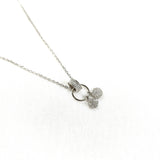 Chaîne en Argent 925 avec Pendentifs Cercle & Trèfle Zircon