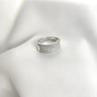 Bague en Argent Rhodié Pavée de Zircons – Brillance Élégante