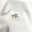 Bague en Argent 925 Plaqué Rhodium – Nœud Élégant & Cristaux Zircon